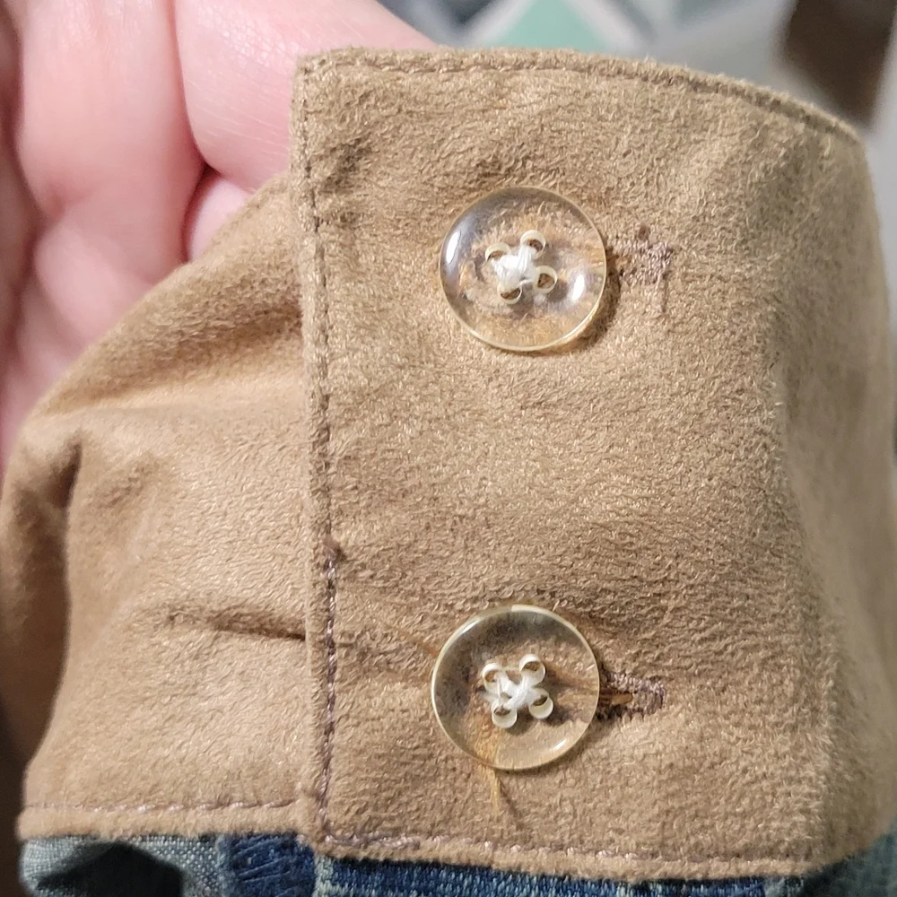 Contour Y2k Denim and Suede Skirt - Picture 5 of 9